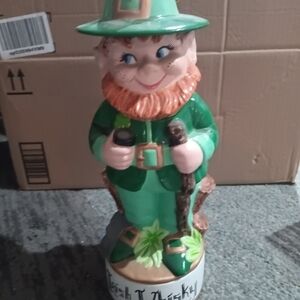 Leprechaun Ceramic Figurine - Green and Brown